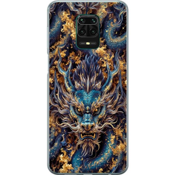 Kompatibelt Mobildeksel til Xiaomi Redmi Note 9 Pro Nærbilde av kraftig fantasydrage