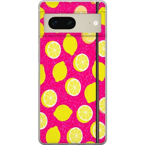 Kompatibel Mobilcover til Google Pixel 7 Citronmönster rosa