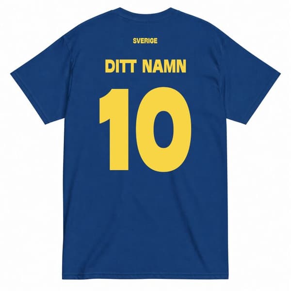Sverige Supportertröja Vuxen med Eget Tryck BORTAHEMMA Borta Medium