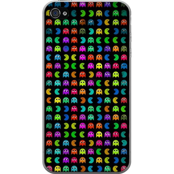 Kompatibelt Mobildeksel til Apple iPhone 4 Retrospill med Pac-Man og klassiske spøkelser