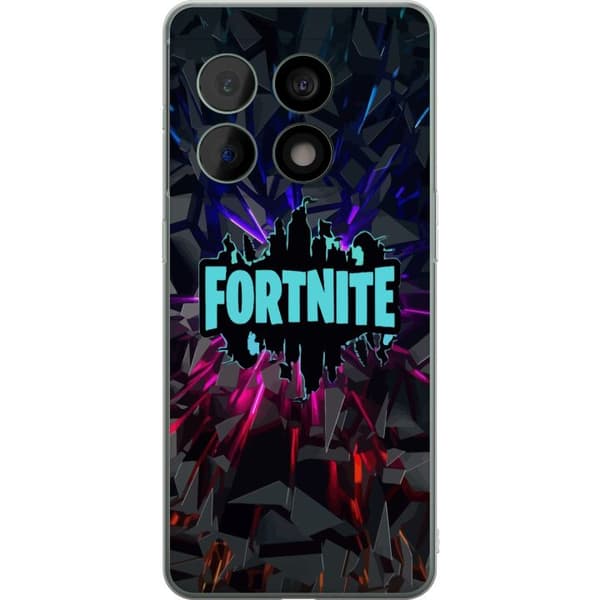 Kompatibelt Mobilskal till OnePlus 10 Pro Spelinspirerad abstrakt logotyp i neon med exploderande former och dynamisk energi