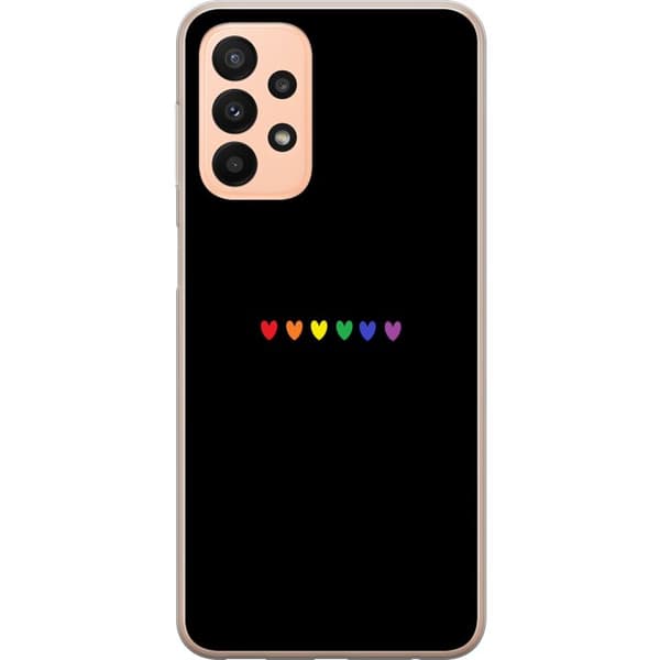 Kompatibelt Mobilskal till Samsung Galaxy A23 Pride Hearts