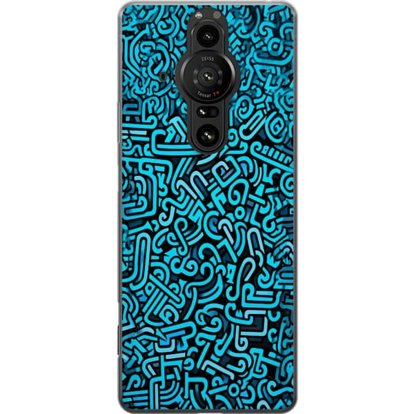 Kompatibelt Mobildeksel til Sony Xperia Pro-I Blå abstrakt graffiti