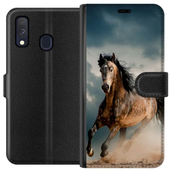 Kompatibelt Plånboksfodral till Samsung Galaxy A40 Springande Häst