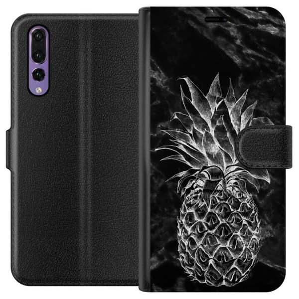 Kompatibelt Plånboksfodral till Huawei P20 Pro Ananas
