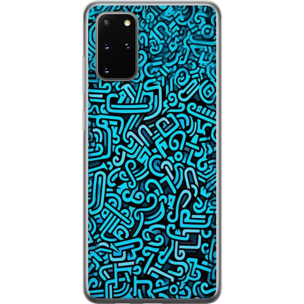 Kompatibelt Mobildeksel til Samsung Galaxy S20+ Blå abstrakt graffiti