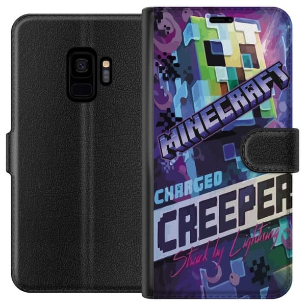 Kompatibel Tegnebogsetui til Samsung Galaxy S9 Minecraft