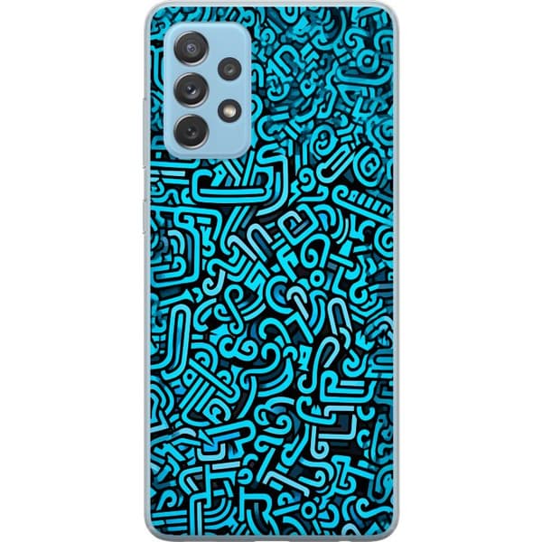 Kompatibelt Mobildeksel til Samsung Galaxy A52 5G Blå abstrakt graffiti