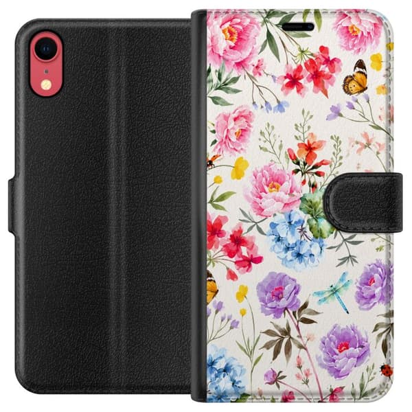 Kompatibelt Plånboksfodral till Apple iPhone XR Bloom Society