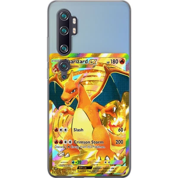 Kompatibelt Mobildeksel til Xiaomi Mi Note 10 Pro Premiummotiv med Charizard EX