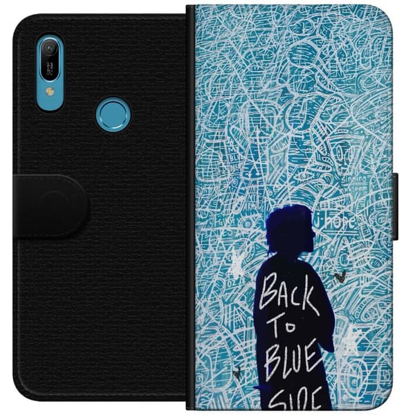 Kompatibel Tegnebogsetui til Huawei Y6 (2019) Back To Blue Side