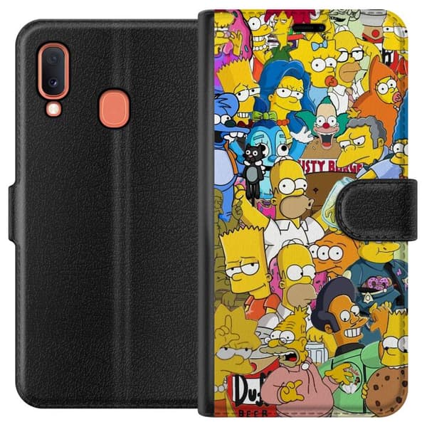 Kompatibelt Lommeboketui til Samsung Galaxy A20e Simpsons