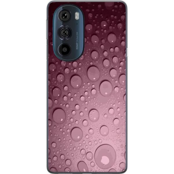 Kompatibelt Mobildeksel til Motorola Edge 30 Pro Rosa vattendroppar