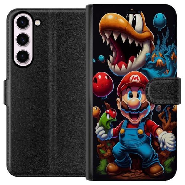 Kompatibel Tegnebogsetui til Samsung Galaxy S23+ Mario og venner