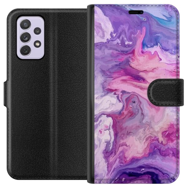 Kompatibelt Lommeboketui til Samsung Galaxy A52s 5G Marmor Lilla