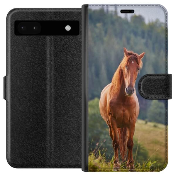 Kompatibel Tegnebogsetui til Google Pixel 6a Heste