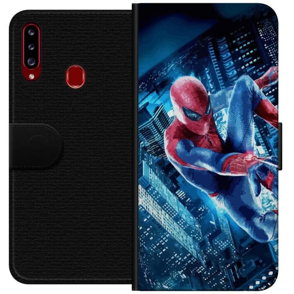 Kompatibelt Plånboksfodral till Samsung Galaxy A20s Spiderman