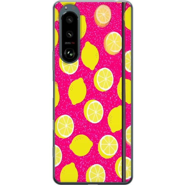 Kompatibelt Mobildeksel til Sony Xperia 5 III Citronmönster rosa