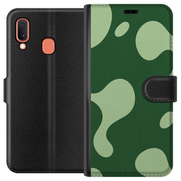 Kompatibelt Plånboksfodral till Samsung Galaxy A20e Matcha Shapes