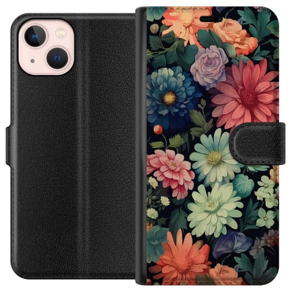 Kompatibelt Plånboksfodral till Apple iPhone 13 mini Blommor