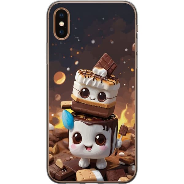 Kompatibelt Mobildeksel til Apple iPhone XS Max Søt dessertdesign med marshmallow