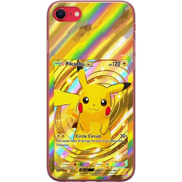Kompatibelt Mobildeksel til Apple iPhone 8 Blank Pikachu EX-design med samlebåndsfølelse