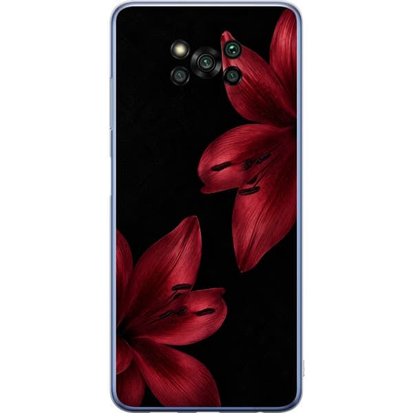 Kompatibelt Mobildeksel til Xiaomi Poco X3 Pro Rød lilje noir
