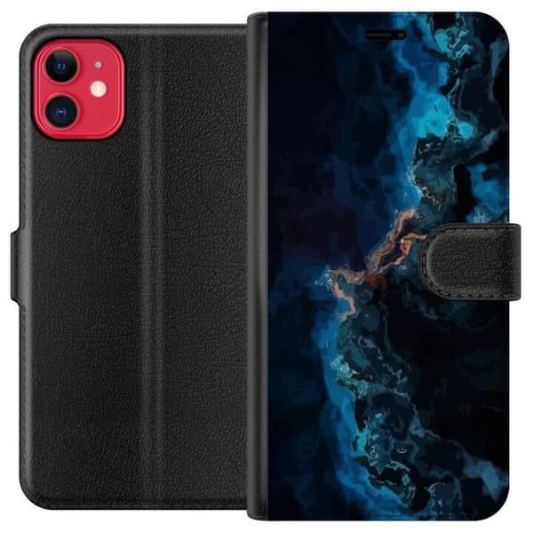Kompatibelt Plånboksfodral till Apple iPhone 11 Galaxy Marmor
