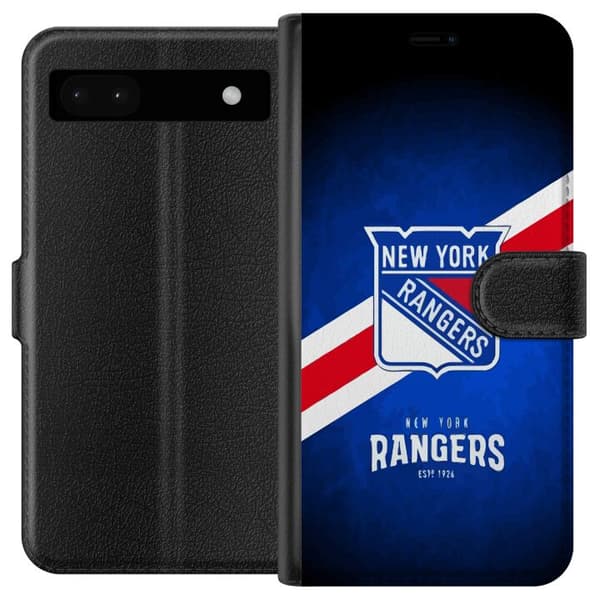 Kompatibelt Plånboksfodral till Google Pixel 6a New York Rangers (NHL)