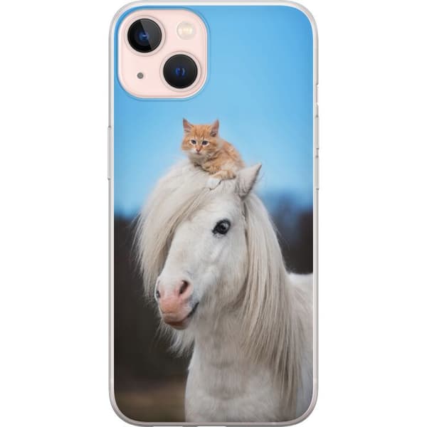 Kompatibelt Mobildeksel til Apple iPhone 13 Katt og Hest