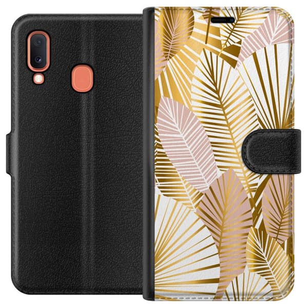 Kompatibelt Lommeboketui til Samsung Galaxy A20e Gull
