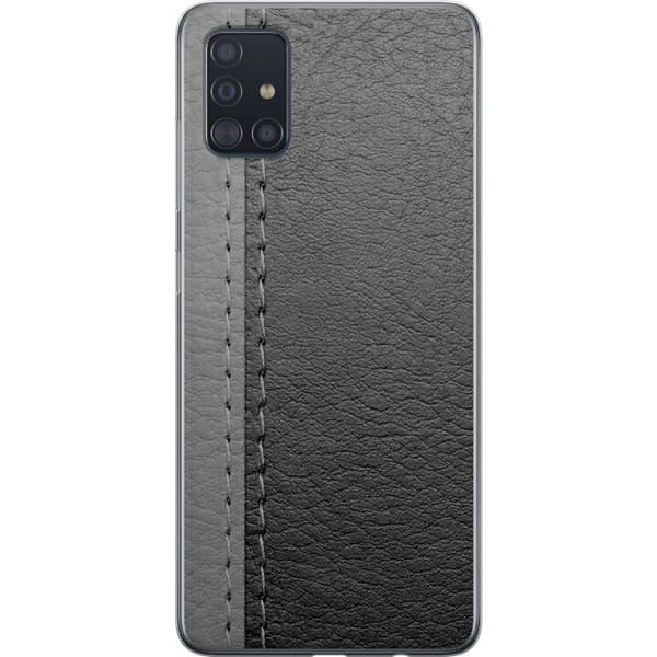 Kompatibelt Mobildeksel til Samsung Galaxy A51 Sort & Grå Lær
