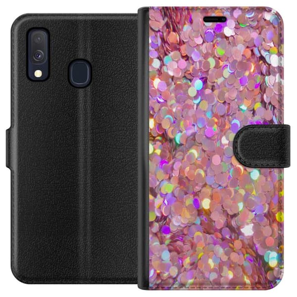 Kompatibel Tegnebogsetui til Samsung Galaxy A40 Glimmer