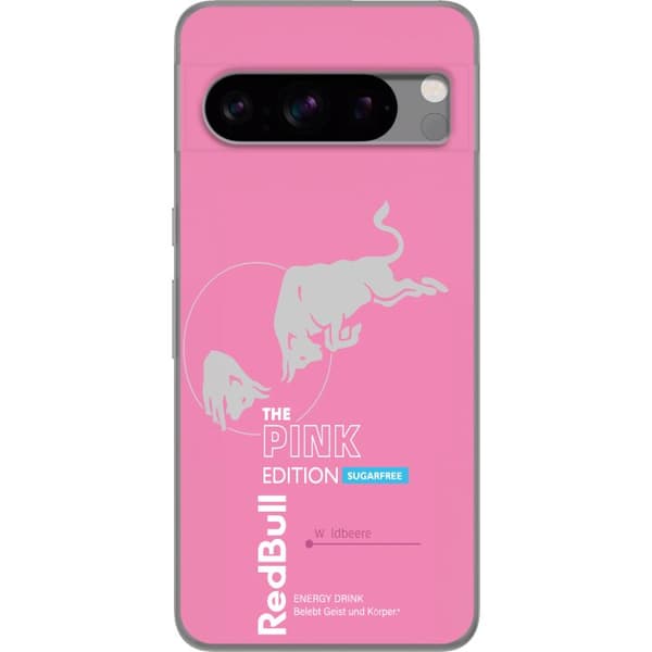 Kompatibelt Mobildeksel til Google Pixel 8 Pro Moderne rosa energidrikksdesign