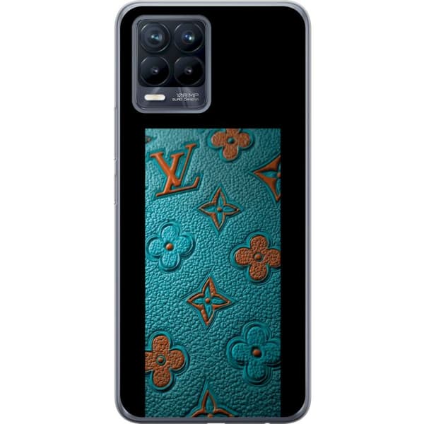 Kompatibelt Mobildeksel til Realme 8 Elegant monogramdesign med preg av lærfølelse
