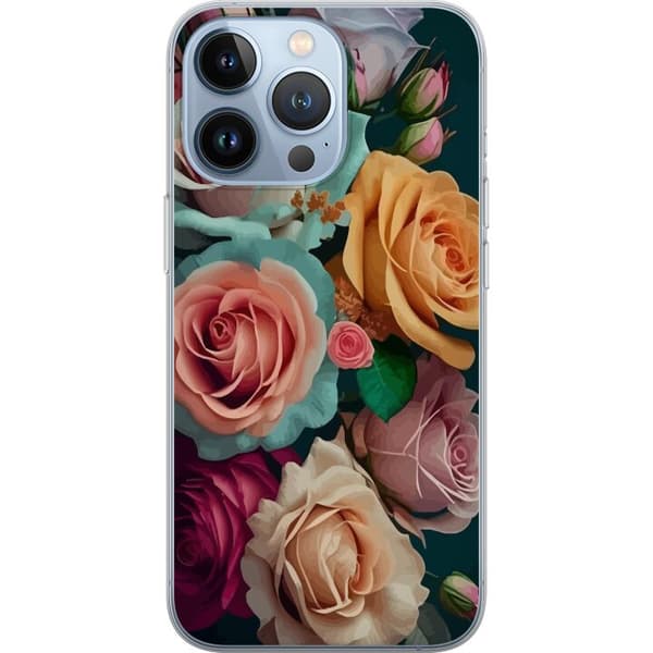 Kompatibelt Mobildeksel til Apple iPhone 13 Pro Färgglada rosor