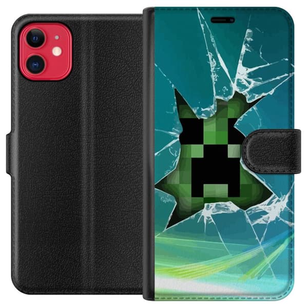 Kompatibel Tegnebogsetui til Apple iPhone 11 MineCraft