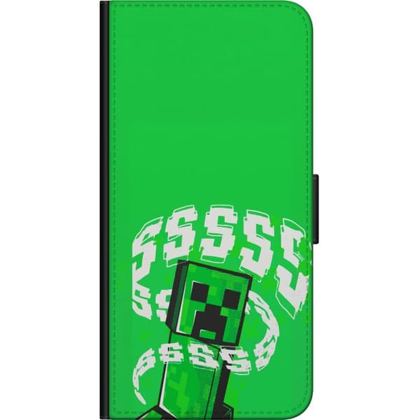 Kompatibel Tegnebogsetui til Xiaomi Redmi Note 10S Grön pixelfigur