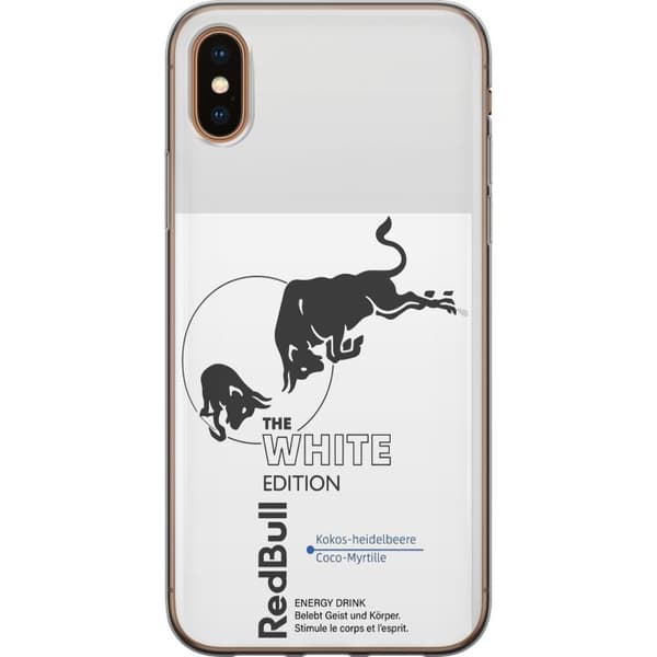 Kompatibelt Mobildeksel til Apple iPhone X Moderne Red Bull White Edition design