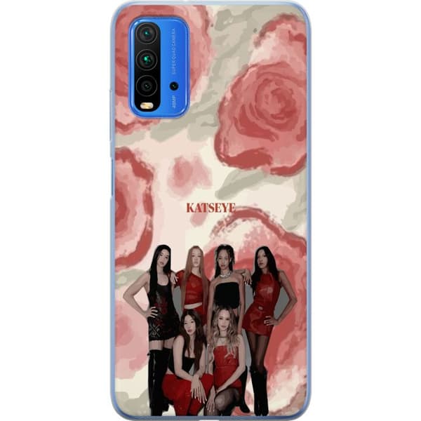 Kompatibelt Mobildeksel til Xiaomi Redmi Note 9 4G KATSEYE rött grupporträtt