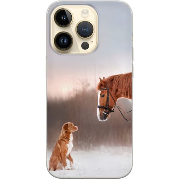 Kompatibelt Mobilskal till Apple iPhone 14 Pro Häst & Hund