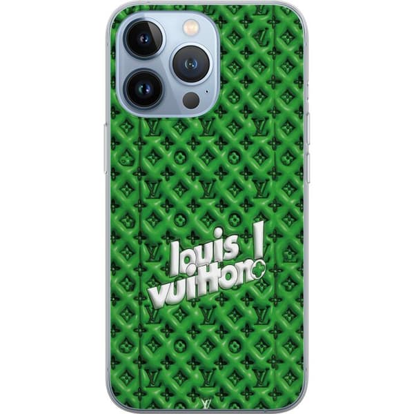 Kompatibelt Mobildeksel til Apple iPhone 13 Pro Grønt luksusmønster med monogram