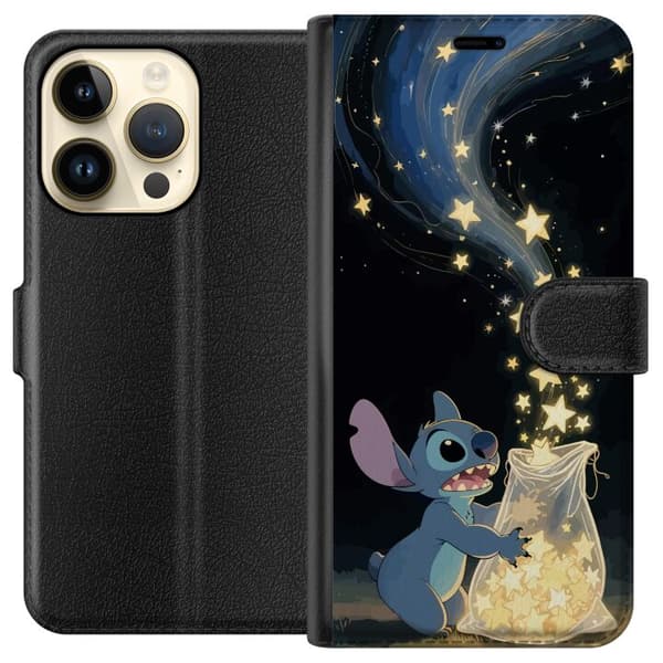 Kompatibel Tegnebogsetui til Apple iPhone 14 Pro Magisk Stitch Disney Sød Karakter