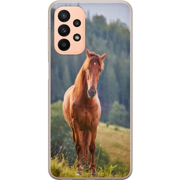 Kompatibelt Mobilskal till Samsung Galaxy A23 Hästar