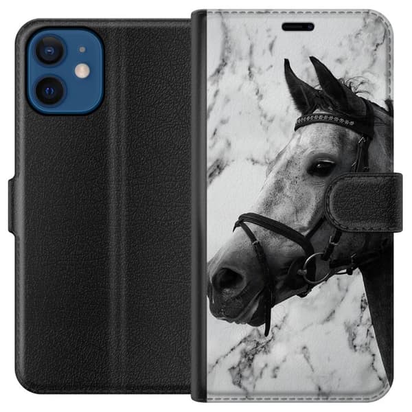 Kompatibel Tegnebogsetui til Apple iPhone 12 Hest