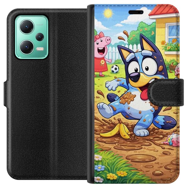 Kompatibelt Lommeboketui til Xiaomi Redmi Note 12 Blåy