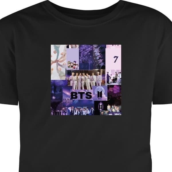 Voksen T-shirt Sort Medium BTS BTS Sort Medium