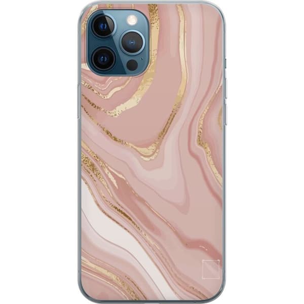 Kompatibelt Mobilskal till Apple iPhone 12 Pro Marmor Rosa