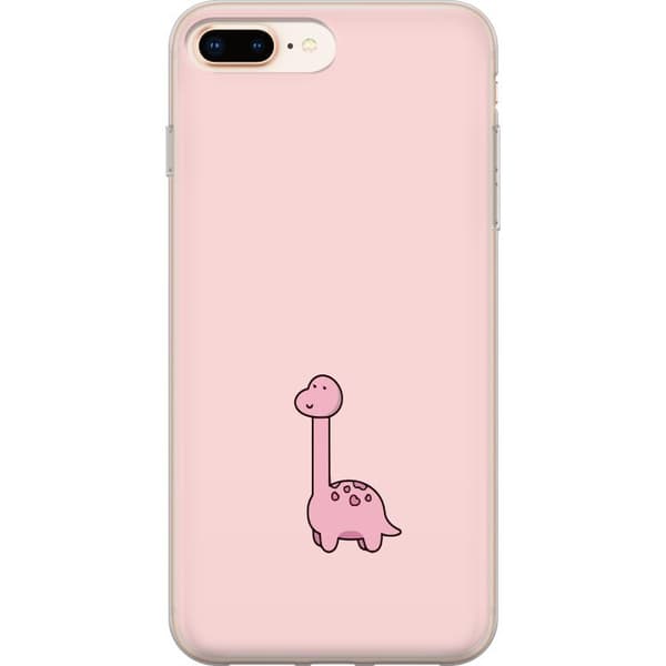 Kompatibelt Mobildeksel til Apple iPhone 8 Plus Rosa dinosaur