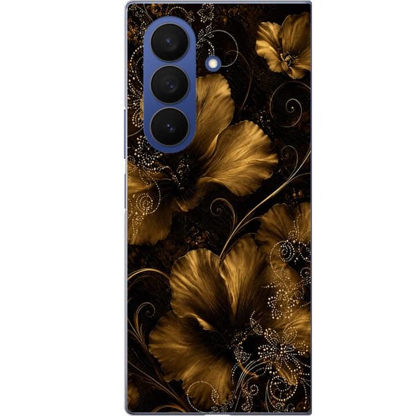 Kompatibel Mobilcover til Samsung Galaxy Z Fold7 Gylden blomstring